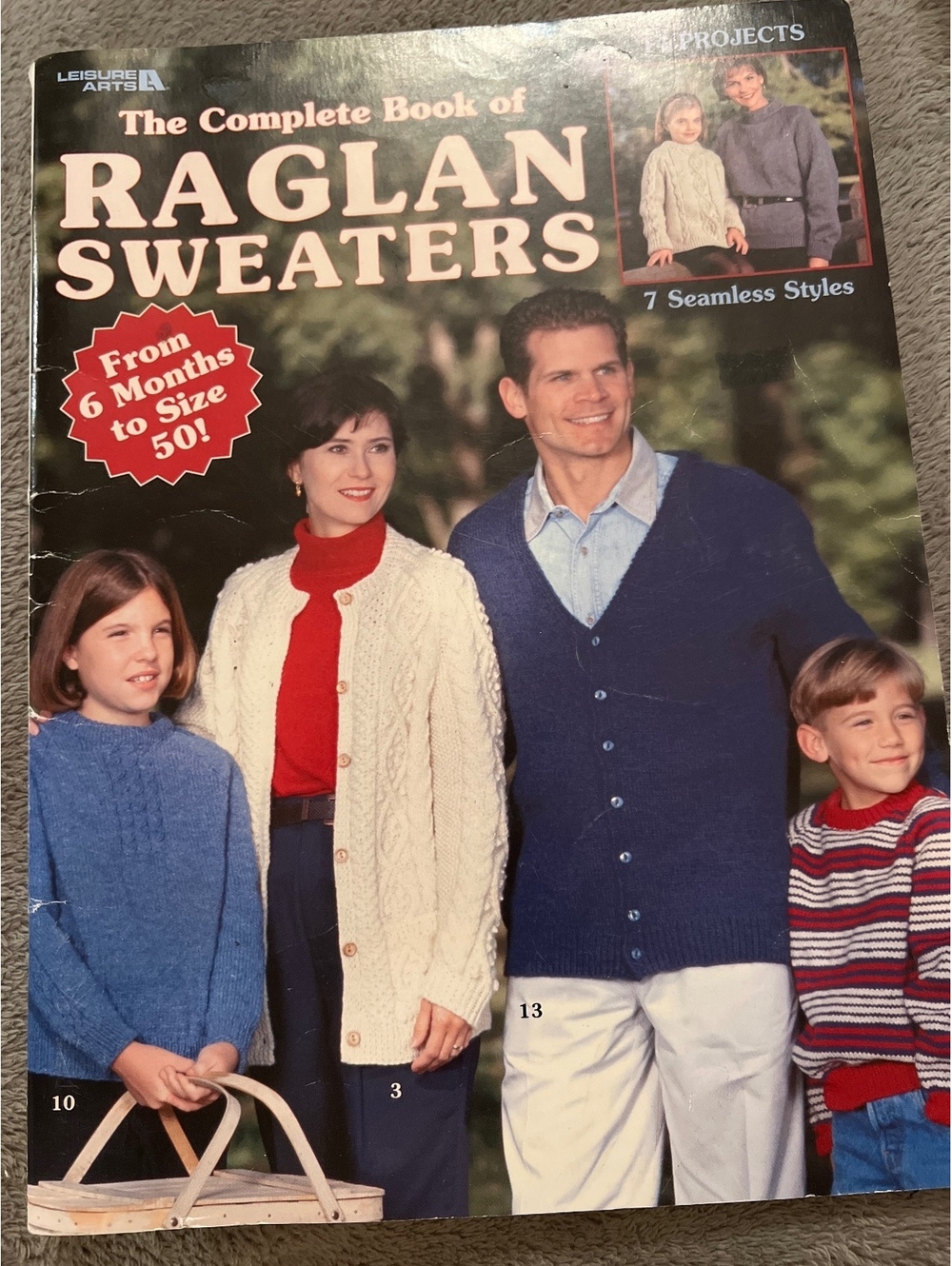 The Complete Book of Raglan Sweaters - Knitting Pattern Book